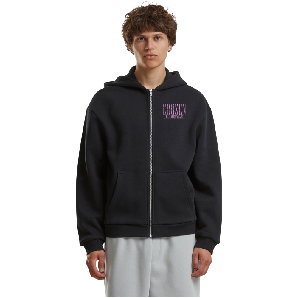 Mister Tee - Chosen To Defend Fluffy Zip hoodie - Black